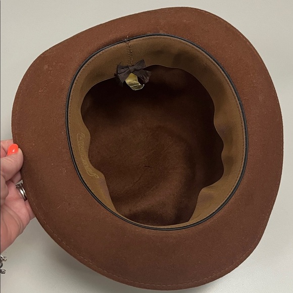 Banana Republic Chestnut 100% Wool Bolo hat with ribbon main image 4